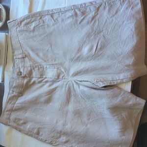 John W Nordstrom Tan Irish Linen Shorts